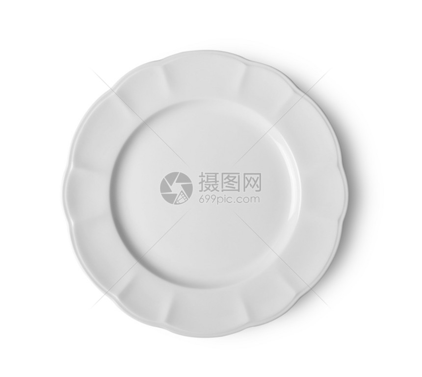 餐具陶瓷制品白底陶瓷板圆形的图片