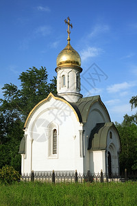 俄罗斯莫科地区东正教礼堂俄罗斯语草蓝色的图片