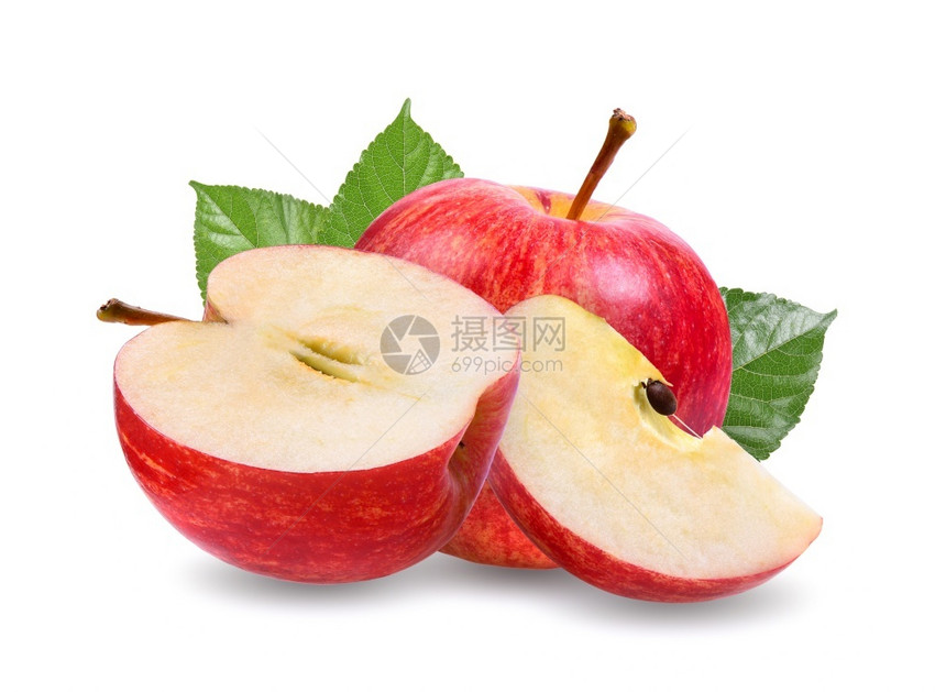 白色背景上的红苹果健康白的美味图片