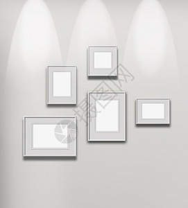 内部的边界图片展览示空间格图架收藏彩色美术画廊正方形图片
