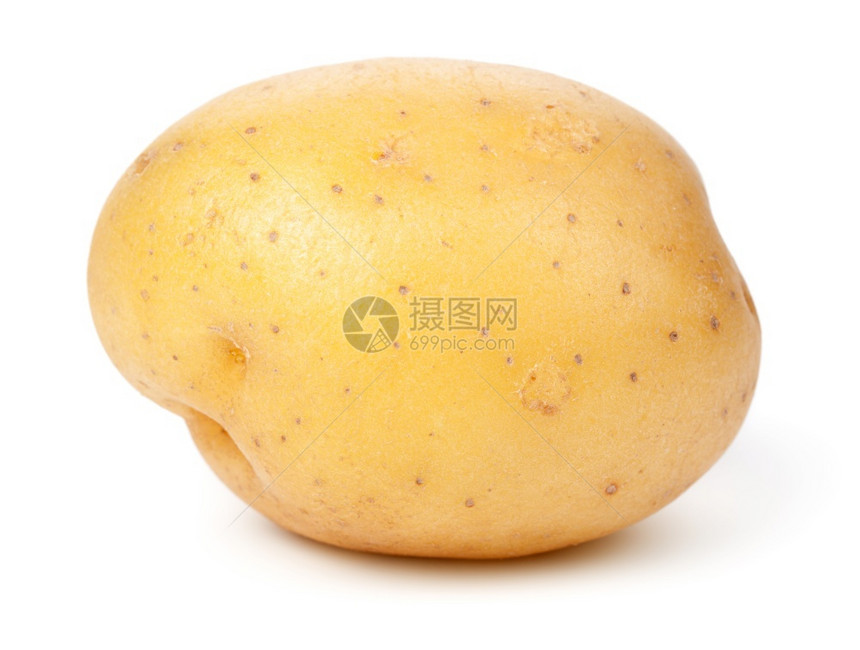 白色背景上孤立的土豆饮食健康自然图片