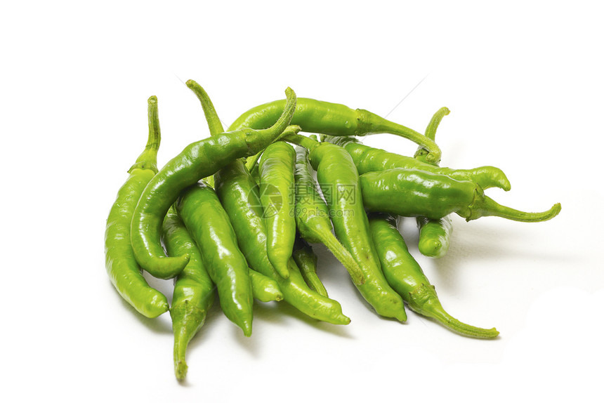 墨西哥人素食主义者隔离在白色背景上的绿辣椒辛的图片