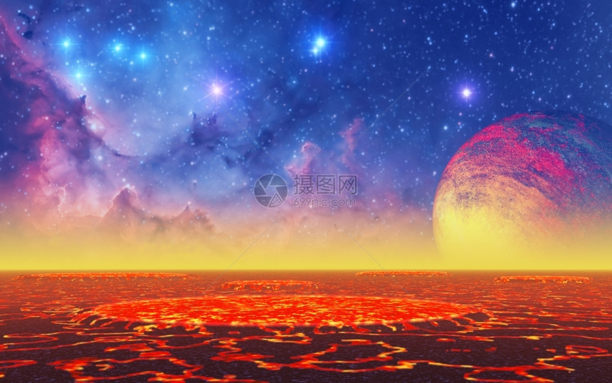 丰富多彩的热地球红色平坦图片