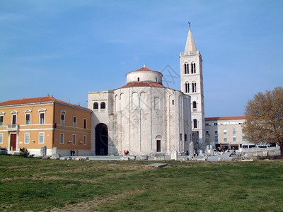 克罗地亚扎达尔圣多纳特教堂建筑学纪念碑旅行图片