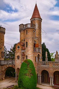 目的地分段建筑学匈牙利的Szekesfehervar城堡碎片化图片