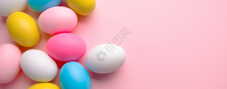 复活节彩色鸡蛋背景图片