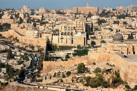 地标户外城市的以色列耶路撒冷市风景观以色列耶路撒冷城图片