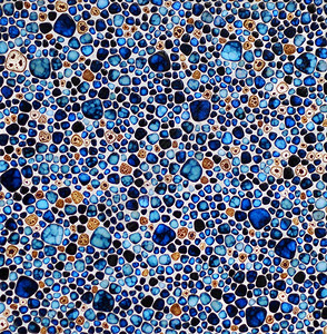 结石矿物色彩多的圆形边蓝褐宝石混杂背景团体图片