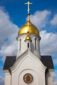 天空俄罗斯联邦新西比尔克市中心圣尼古拉斯教堂西伯利亚叉图片