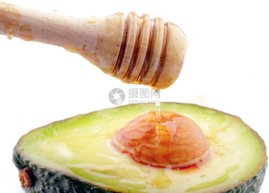 水果新鲜的静物Avocado白叶片被切除图片