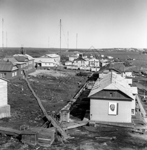 在克拉斯诺亚尔领地狄逊岛1982年临时夏季黑白照片半岛领土夏天图片
