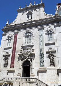 158年意大利商界在葡萄牙里斯本建造的洛雷托圣母教堂罗马Baroque面孔该教堂也称为意大利人是意大利商人于158年在葡萄牙里斯背景图片