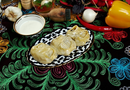 哈萨克语热的布哈拉乌兹别克食品干制中亚菜料美食背景