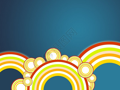 白色的圆圈艺术带有装饰的抽象彩虹圆形插图背景图片