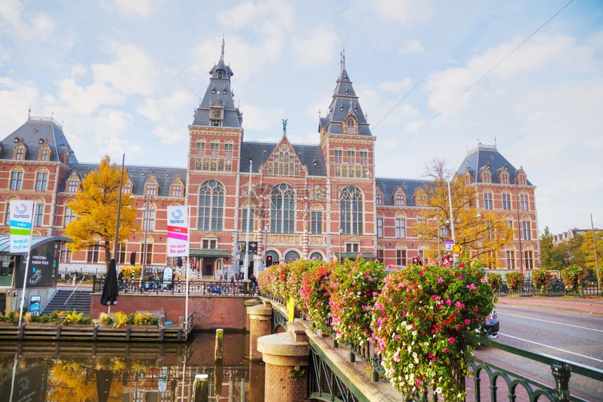 国立博物馆地标2016年月3日在荷兰阿姆斯特丹与人在一起的Rijksmuseum欧洲图片
