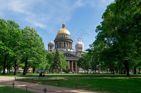 2015年6月4日俄罗斯彼得堡圣艾萨克大教堂老的列宁格勒建筑学图片