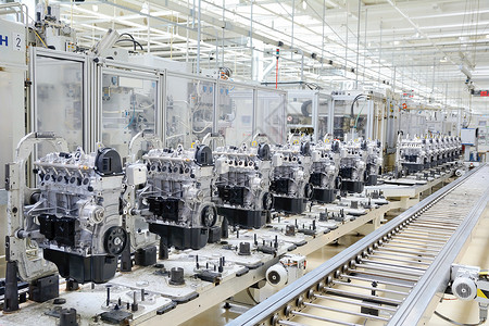 行业汽车厂发动机制造工序生产线PNA工具部件背景图片