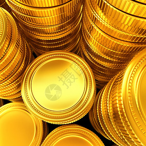 金属黄硬币背景现富有的背景图片