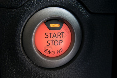 引擎从现代汽车内部启动停止按钮现代的自动驾驶图片