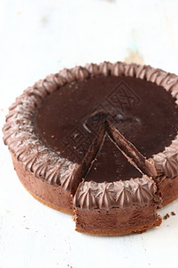 巧克力蛋糕吃黑色的奶油图片