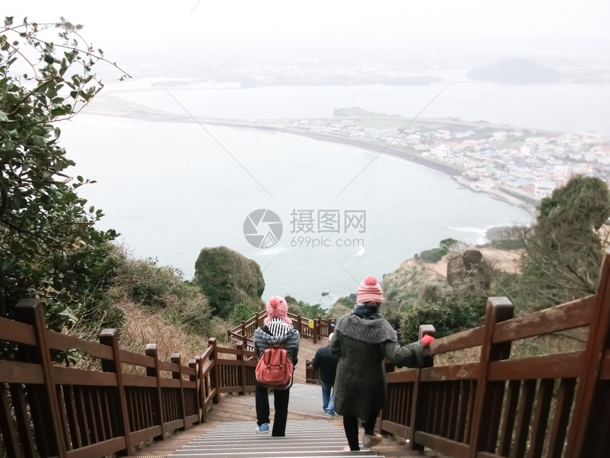 风景优美建筑学旅行南朝鲜济州山火岛图片