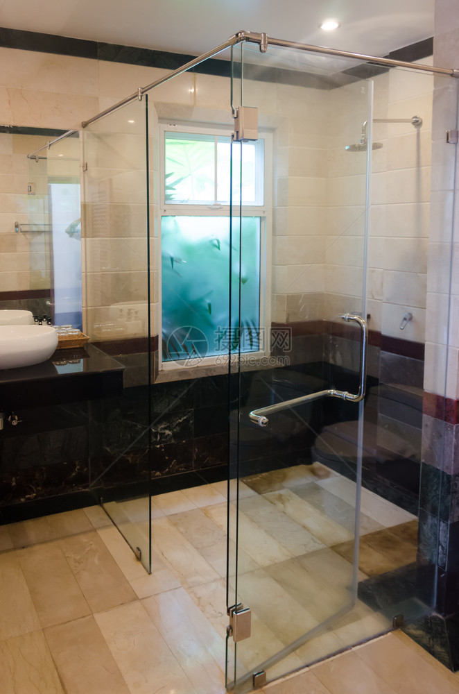 建筑学淋浴现代室内洗手间图片