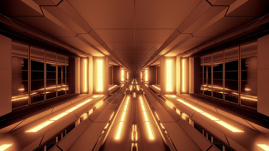 图解的三未来清洁的Scifi建筑3D设计出未来的防腐隧道通热合点和漂亮的反射3d壁纸背景图解墙说明三D设计出未来的防腐化隧道通多色的辉光设计图片