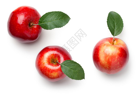 三个红色的苹果图片