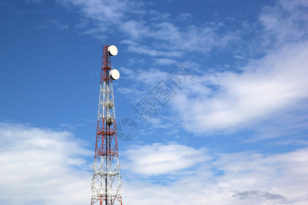 电信网络信号塔背景图片