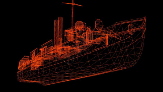 船透明图素材数字的船3d渲染的隔离低多边形图设计船渲染的隔离低多边形图设计船3d框架设计图片