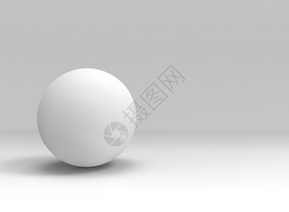 艺术空白的装饰风格3d使灰色复制空间背景上的白球形状图片
