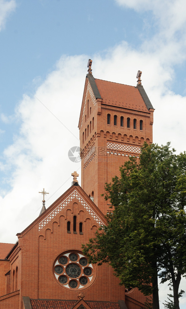 建造白俄罗斯明克圣西蒙罗马天主教堂和赫勒纳罗马天主教堂基督遗产图片