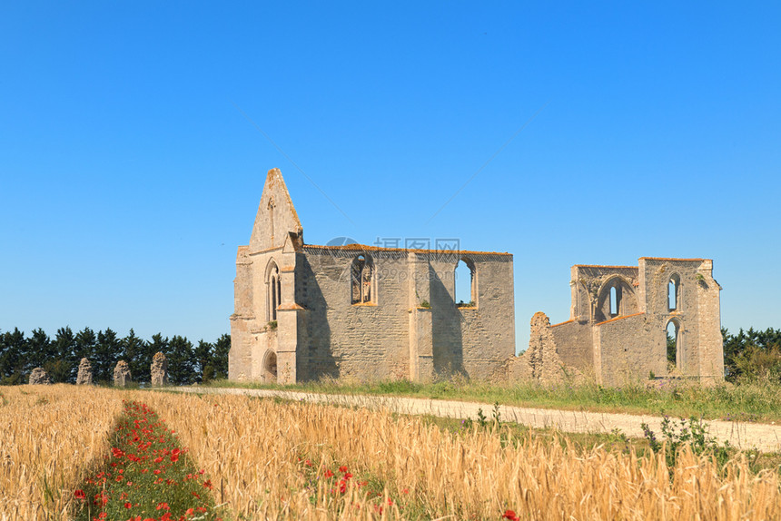 AbbeyNotredamedeRe岛上IleRe毁灭建筑学图片