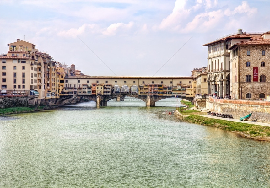 商店意大利托斯卡尼佛罗伦萨老城Tuscany的PonteVecchio桥拱门吸引力图片