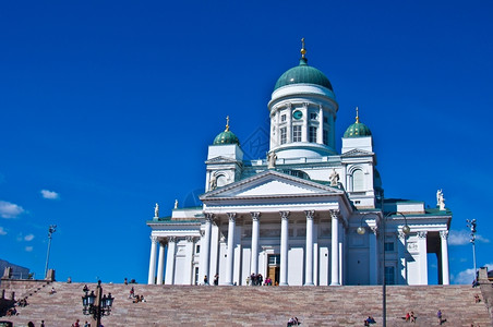 基尔吉雅各布斯夏天路德宗赫尔辛基著名的大教堂的赫尔辛基大教堂详细节背景