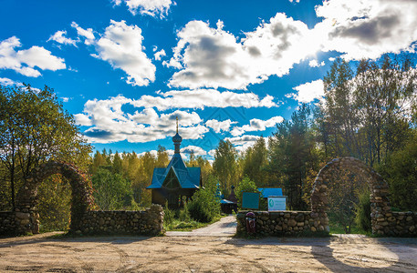 伊利奥波尔斯卡娅俄罗斯雅拉夫尔地区美丽风景背景