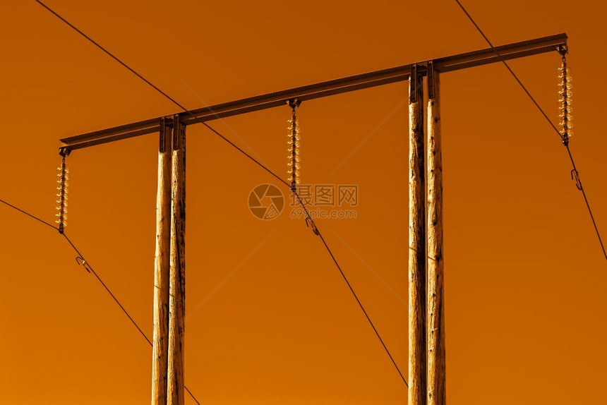 工程颜色高清挪威背景的日落电线hd挪威背景的日落电线图片