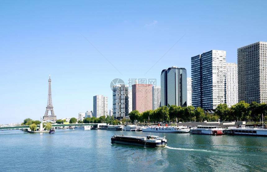 巴黎塞纳河城市风光图片