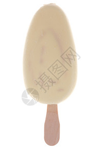 凉爽的冷冻糖果白巧克力冰淇淋孤立在白色图片