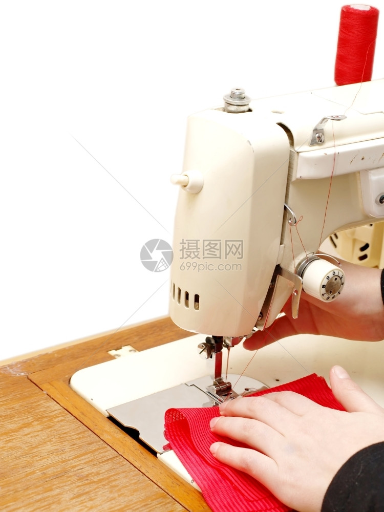 一种裁缝织机手图片