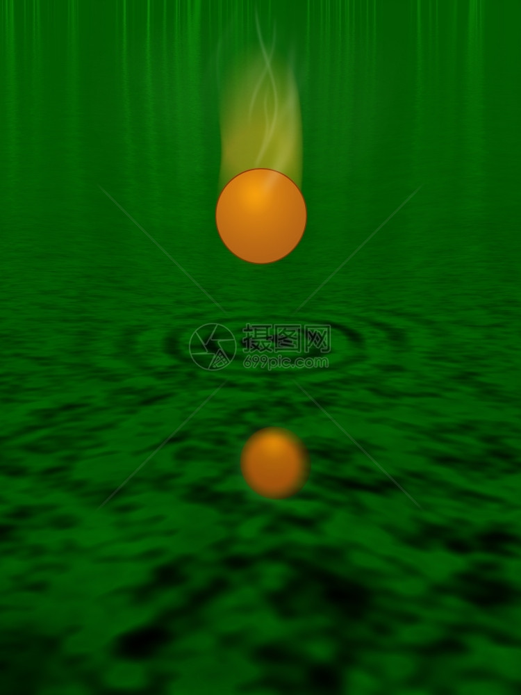 形象的抽在液体表面上移动球的电光海浪图片