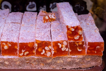 盛典特惠东方的可口糖果传统土耳其特惠糖涂花软背景