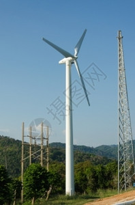 可再生普吉山上的风力涡轮机技术量图片