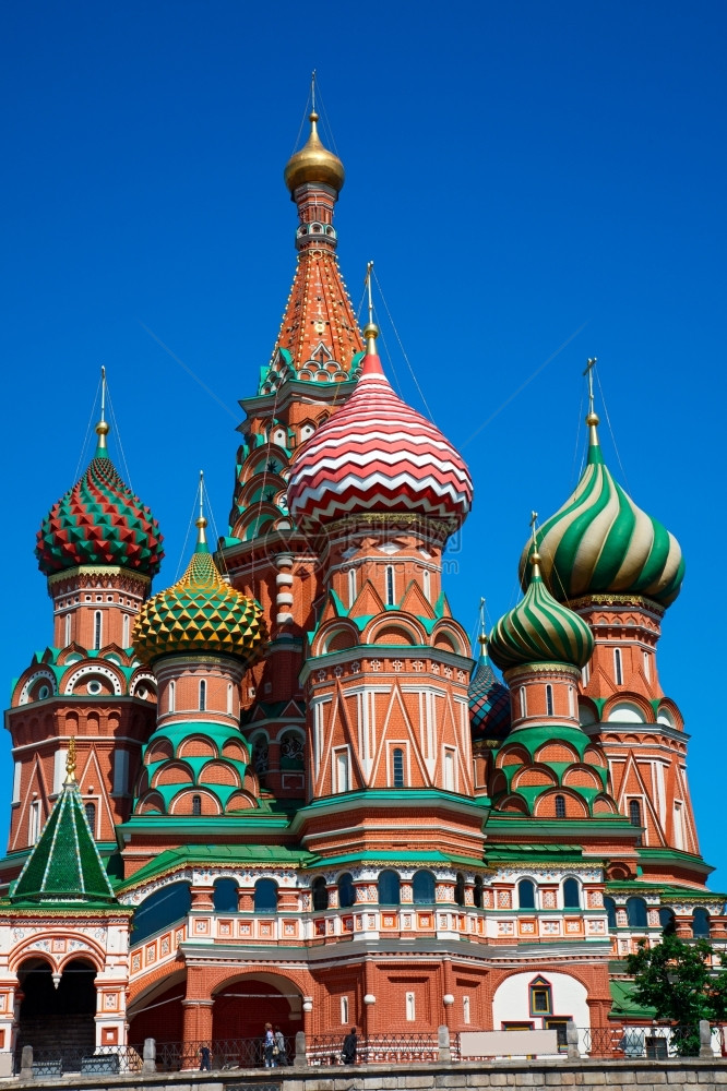 地标天有色圣巴西尔大教堂莫斯科俄罗联邦莫科图片