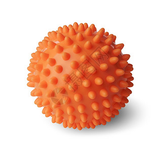 灵活的白底孤立脊椎塑料橙色按摩球领域医疗的图片