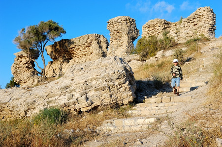 保护骑士遗迹以色列Ashqelon十字军修建的残余工事备区图片