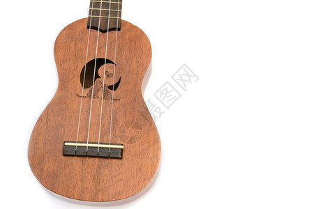 白色背景的ukulelele吉他工作室音乐目的图片