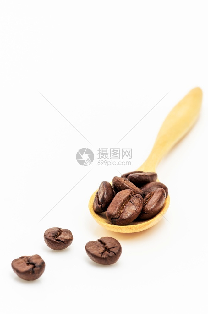一勺咖啡豆图片