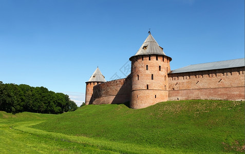 纪念碑旅游诺夫哥罗德堡垒绿图片