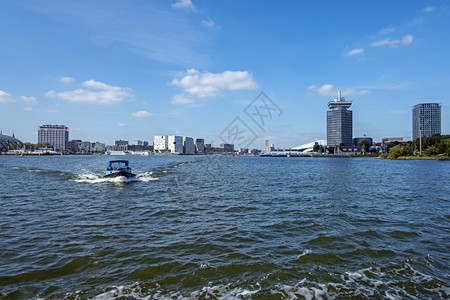 港口从阿姆斯特丹港到荷兰的IJ建筑学城市图片